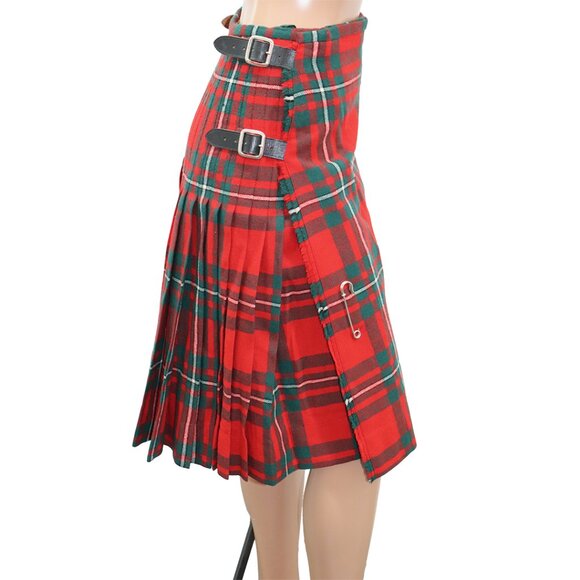Vintage Authentic MACGREGOR Tartan Scottish Kilt Pleated Plait Skirt S-M - Picture 4 of 5